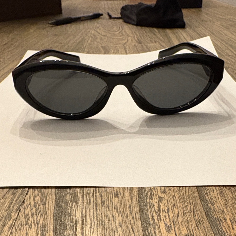 Prada Glossy Black Cat-Eye Sunglasses